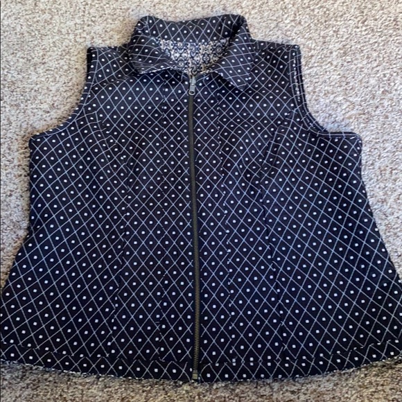 NWOT Reversible zip up vest from Christopher & Banks - Picture 2 of 4